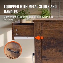 Yöpöytä lastulevy ja MDF-levy 3 tasoa kaappi ja laatikko virtapaneelilla luonnonpuun värissä