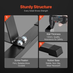 Levypainoteline A-muotoinen täyshitsattu musta 1-tuumaisille levypainoille 227 kg