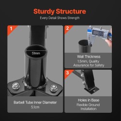 Levypainoteline 2-tuumaisille levypainoille täyshitsattu musta kompakti 136 kg kantavuus