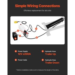 Hydraulinen kippilavasarja teräsrunko 10 t 12V perävaunuille 3,7–4,9 m