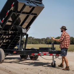 Hydraulinen kippilavasarja teräsrunko 10 t 12V perävaunuille 3,7–4,9 m