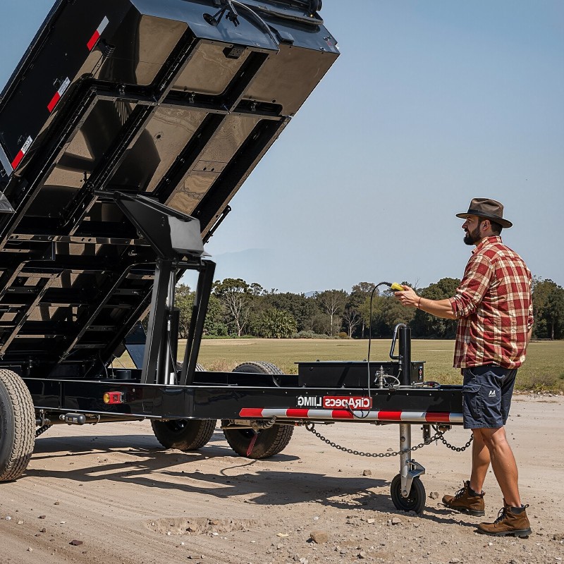 Hydraulinen kippilavasarja teräsrunko 10 t 12V perävaunuille 3,7–4,9 m