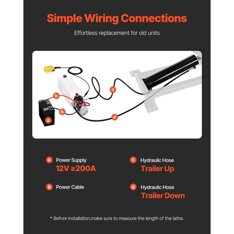 Hydraulinen kaatolavasarja korkealujuuksinen teräsrunko 8 tonnin kuormankantokyky kaksitoiminen hydraulipumppu 12 voltin