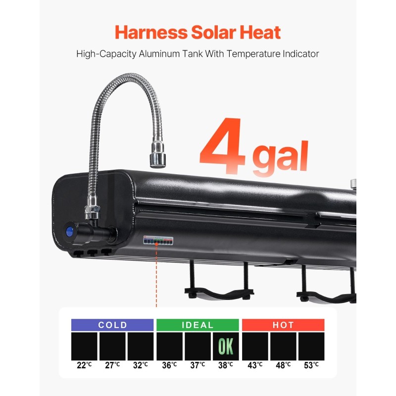 Kattotelineeseen kiinnitettävä alumiininen vesisäiliö 15 l paineistusliitännällä T-kiskokiinnityksellä kahdella