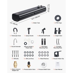 Kattotelineeseen kiinnitettävä alumiininen vesisäiliö 15 l paineistusliitännällä T-kiskokiinnityksellä kahdella