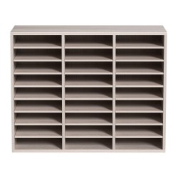 Asiakirjalokerikko keskitiheä kuitulevy 27 lokeroa säädettävät hyllyt harmaa