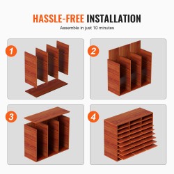 Puinen asiakirjalokerikko 27 lokeroa säädettävillä hyllyillä kansioille toimistoon