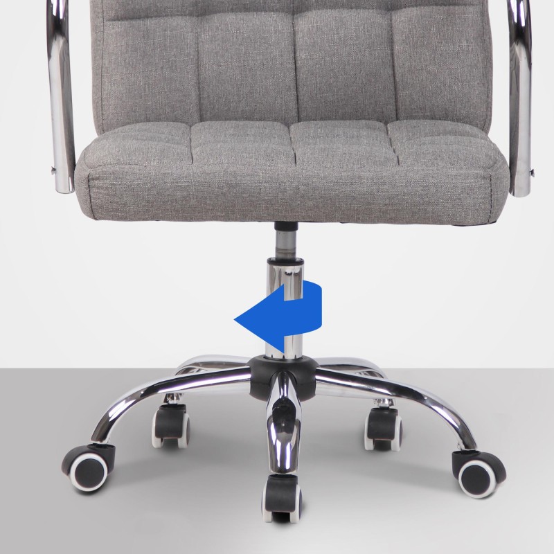 Ergonominen toimistotuoli moderniin työympäristöön säädettävällä korkeudella ja käsinojilla