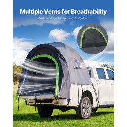 Lava-auton teltta 210D-kangas PU2000 mm vedenpitävä 2–3 henkilölle 5,0–5,2 jalan lavalle