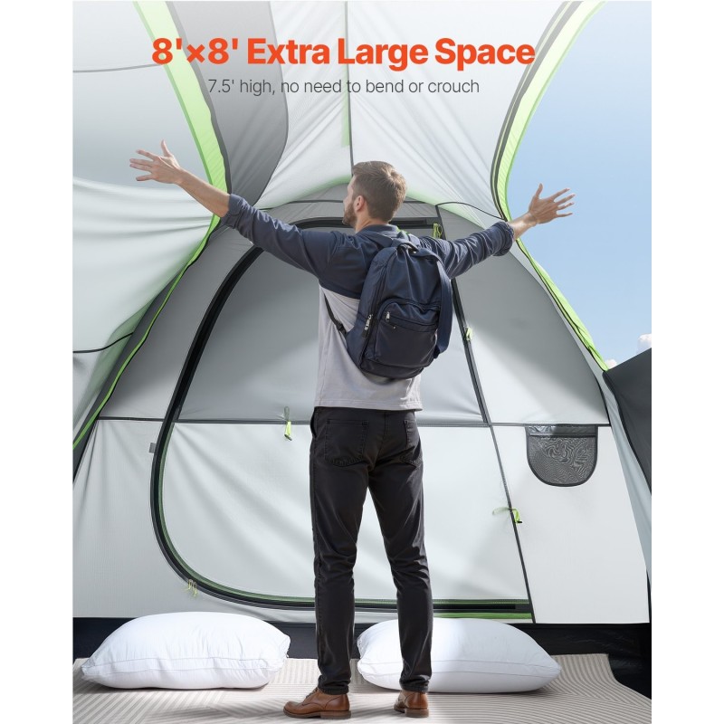 SUV-teltta kaksikerroksinen 210T Oxford PU2000mm 2400×2400 mm 5–8 hengelle