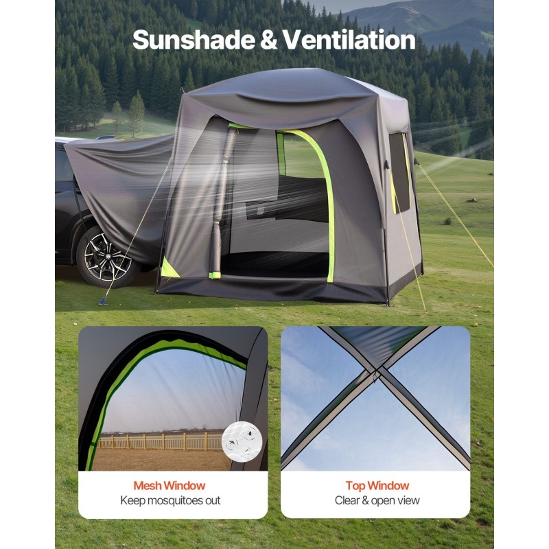 SUV-teltta 2480x3080x2300 mm 210T Oxford-kangas PU2000-vedenpitävyys kaksikerrosrakenne 5-8 hengelle