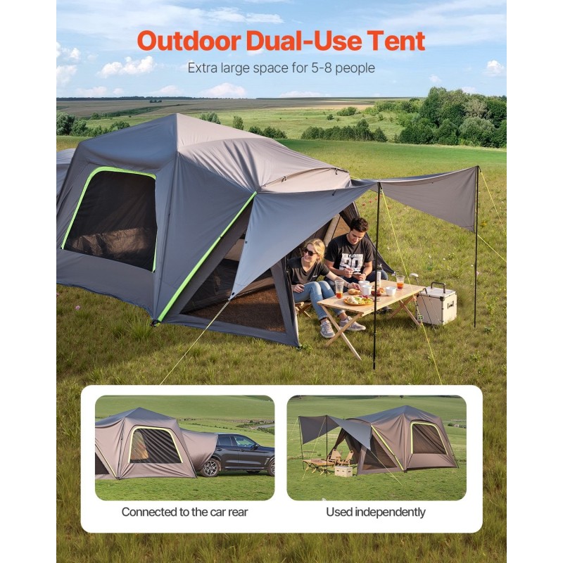 SUV teltta 305x310x230cm kaksikerroksinen vedenpitävä 5–8 henkilölle