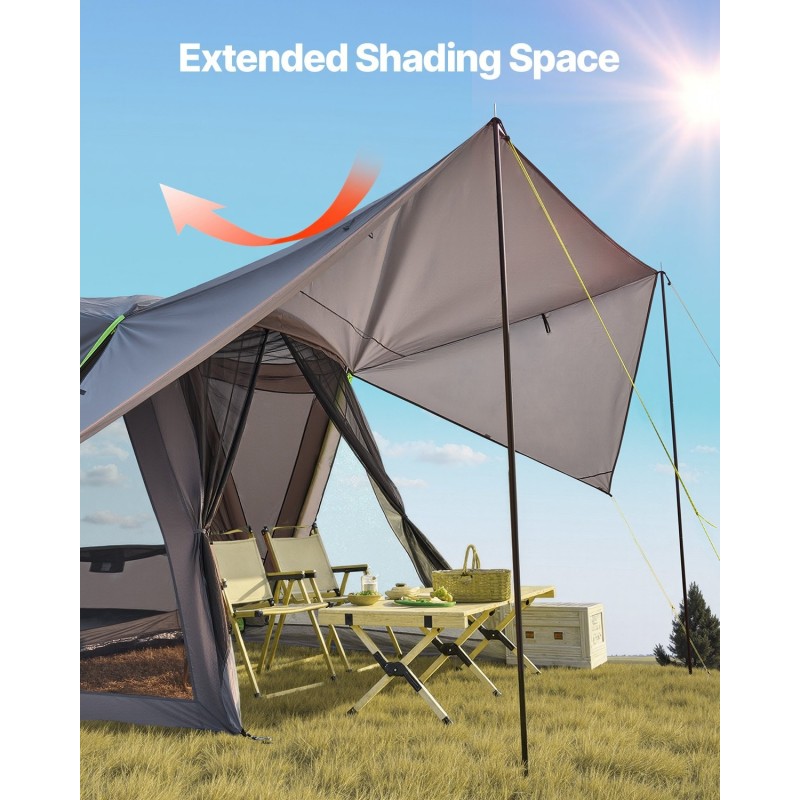 SUV teltta 305x310x230cm kaksikerroksinen vedenpitävä 5–8 henkilölle