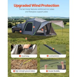 SUV teltta 305x310x230cm kaksikerroksinen vedenpitävä 5–8 henkilölle