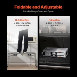 Kokoontaitettava työalusta galvanoitu teräsrunko kolmiportainen korkeudensäätö kantavuus noin satakahdeksankymmentäyksi