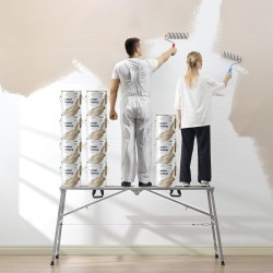 Taitettava työalusta galvanoitua terästä neljäportainen 360 kg kantavuus liukumattomat kumijalat