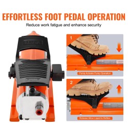 Ilmakäyttöinen hydraulipumppu 10000 PSI metallinen kuori 0,69 l säiliö poljinkäyttöinen