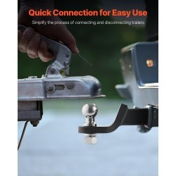 Vetokuulakoukku hiiliteräs 50 mm vastaanottimeen 3400 kg vetokyky 2 tuuman pudotus