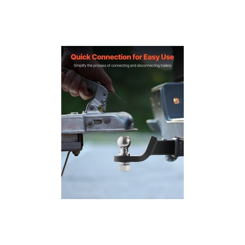 Vetokuulakoukku hiiliteräs 50 mm vastaanottimeen 3400 kg vetokyky 2 tuuman pudotus