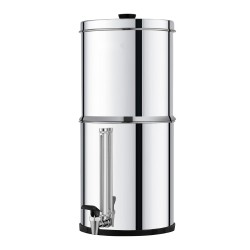 Vedensuodatusjärjestelmä painovoimalla toimiva SUS304 elintarvikelaatuinen ruostumaton teräs 2 hiilisuodatinta 8,5 l