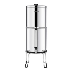 Pöytämallinen vedenpuhdistin ruostumatonta terästä 7,8 litraa yläosa 8,5 litraa alaosa ilman sähköä
