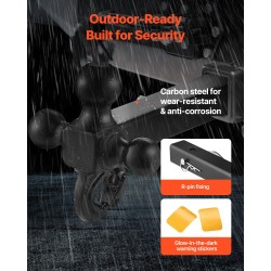 Kolmoiskuulakytkin hiiliteräksinen pulverimaalattu 2 tuuman vastaanottimelle 4535 kg vetokyky