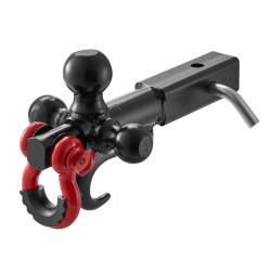 Kolmipalloinen hiiliteräksinen vetokuula D-rengas ja koukku 50 mm vastaanottimeen 19955 kg vetokapasiteetti