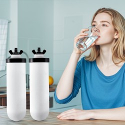 Keraamiset vaihtosuodattimet kookosperäisellä aktiivihiilellä 2 kpl 62×215 mm painovoimajärjestelmiin