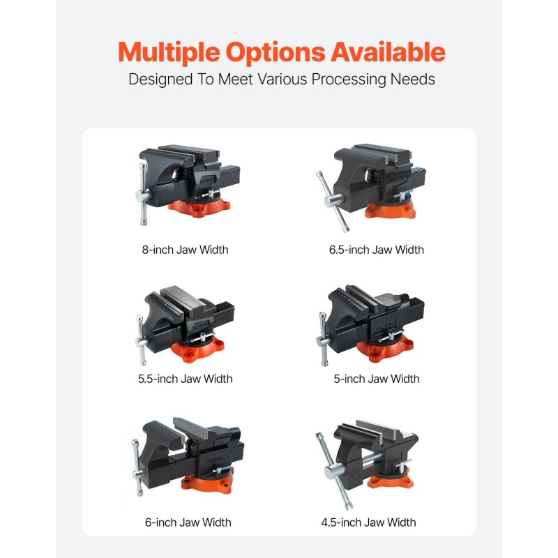 Penkkipuristin 140 mm leukaleveys 360 asteen kääntyvä jalusta sitkeä valurauta kahdensuuntaiset leuat