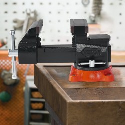 Penkkipuristin 140 mm leukaleveys 360 asteen kääntyvä jalusta sitkeä valurauta kahdensuuntaiset leuat