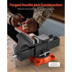 Penkkipuristin pallografiittivalurauta 127 mm leukaleveys 71 mm leukasyvyys 360 asteen kääntyvä jalusta