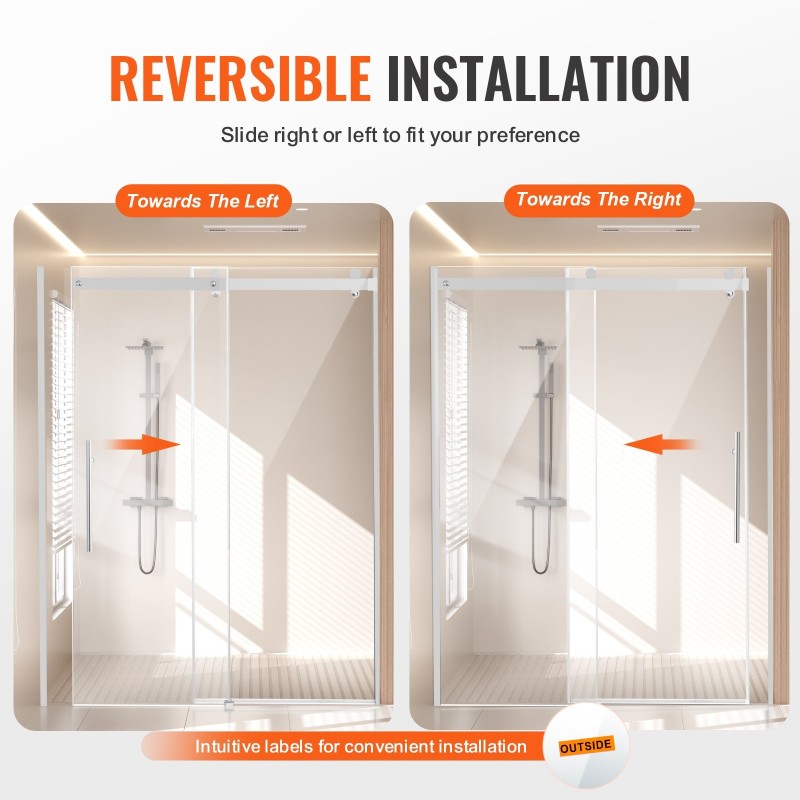 Runkoton liukuva suihkuovi 8 mm karkaistu lasi leveys 1474-1499 mm 1905 mm