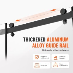 Kehyksetön suihkuovi mattamusta 8 mm karkaistu kirkas lasi 1474–1499 mm