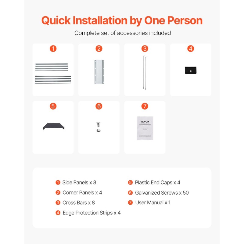 Metallinen kohopenkki 360 x 120 x 27 cm avopohjainen vihanneksille ja kukille