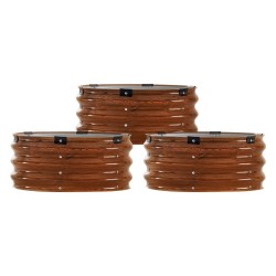 Metallinen kohopenkki aluzinkkipinnoitettu avoin pohja 59 cm halkaisija kasvien kasvattamiseen