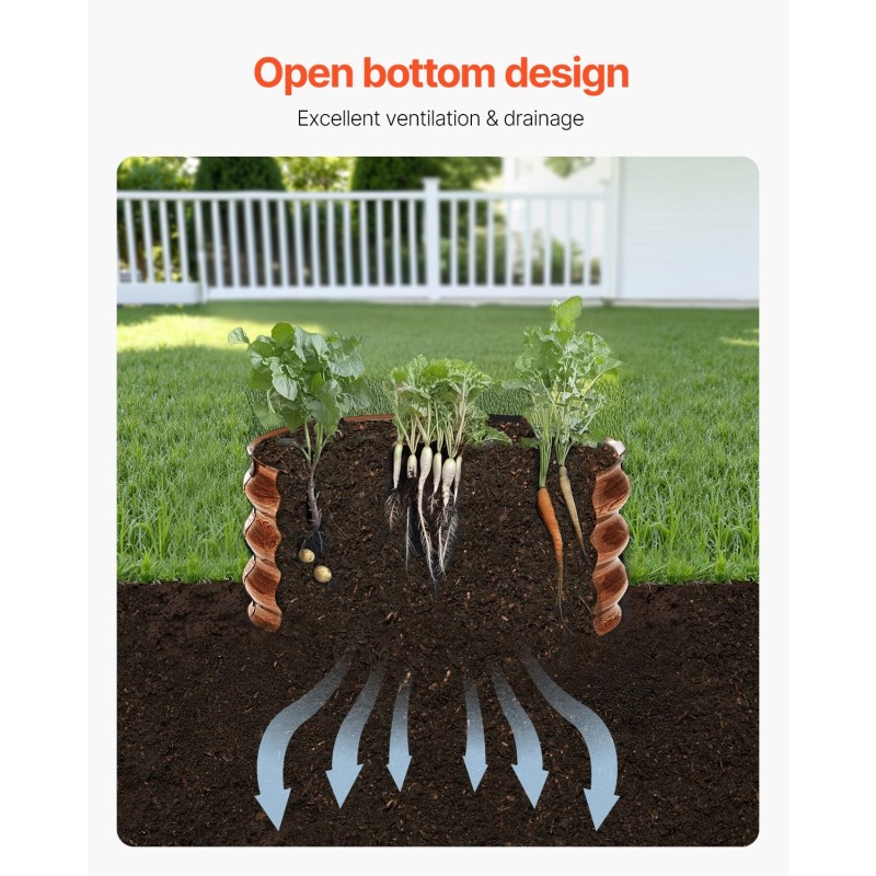 Metallinen kohopenkki aluzinkkipinnoitettu avoin pohja 59 cm halkaisija kasvien kasvattamiseen