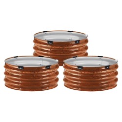 Metallinen kohopenkki aluzinkkipinnoitettu avoin pohja 59 cm halkaisija kasvien kasvattamiseen