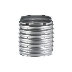 Metallinen korotettu viljelylaatikko 120 x 57 x 56 cm alumiini-sinkkipinnoitettu avoin pohja