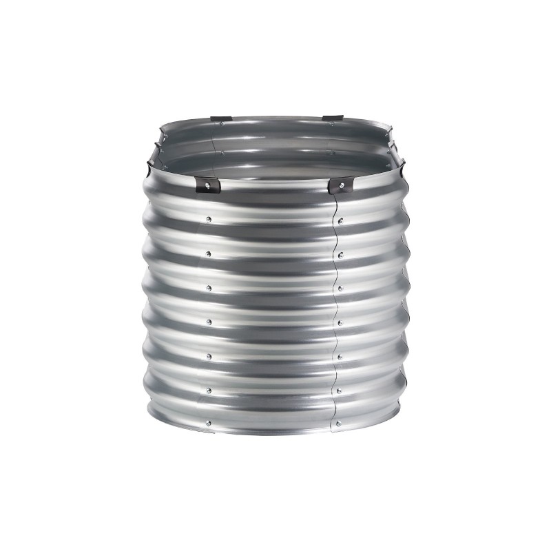 Metallinen korotettu viljelylaatikko 120 x 57 x 56 cm alumiini-sinkkipinnoitettu avoin pohja