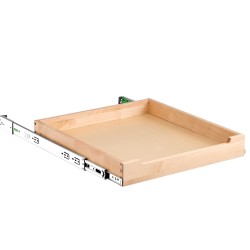 Ulosvedettävä koivupuinen puulaatikko 20x21 tuumaa pehmeästi sulkeutuva pohjakiinnitys ja sivukiinnitys