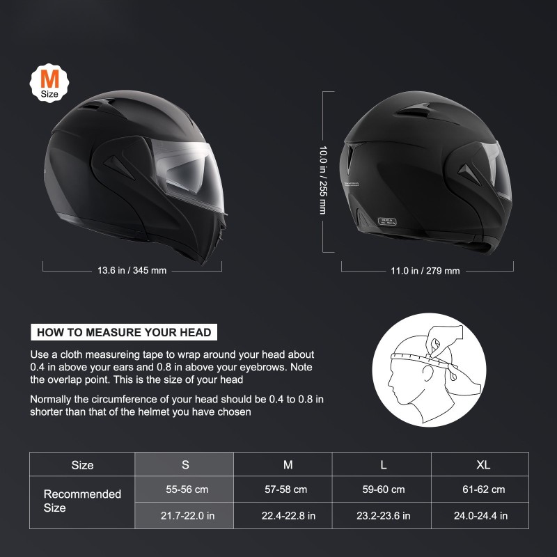 Moottoripyöräkypärä ABS-kuori korkean tiheyden vuori koko S Bluetooth-yhteys ECE ja DOT