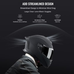 Täyskaskoinen ABS-moottoripyöräkypärä ECE-hyväksytty koko S 55–56 cm kaksinkertainen visiiri Bluetooth-valmius