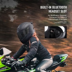 Täyskypärä ECE-hyväksytty koko M 57–58 cm kaksilinssinen visiiri bluetooth-valmius