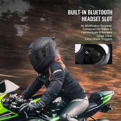 Täyskypärä ABS-kuorinen koko L moottoripyöräilyyn ECE hyväksytty kaksoisvisiiri bluetooth-paikka tehokas ilmanvaihto