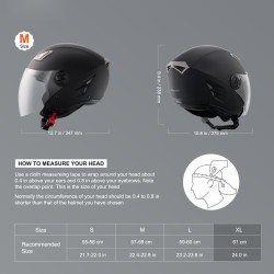 3/4-avokypärä koko XL ABS-kuori ECE-hyväksytty kaksinkertainen visiiri tiheä sisärakenne