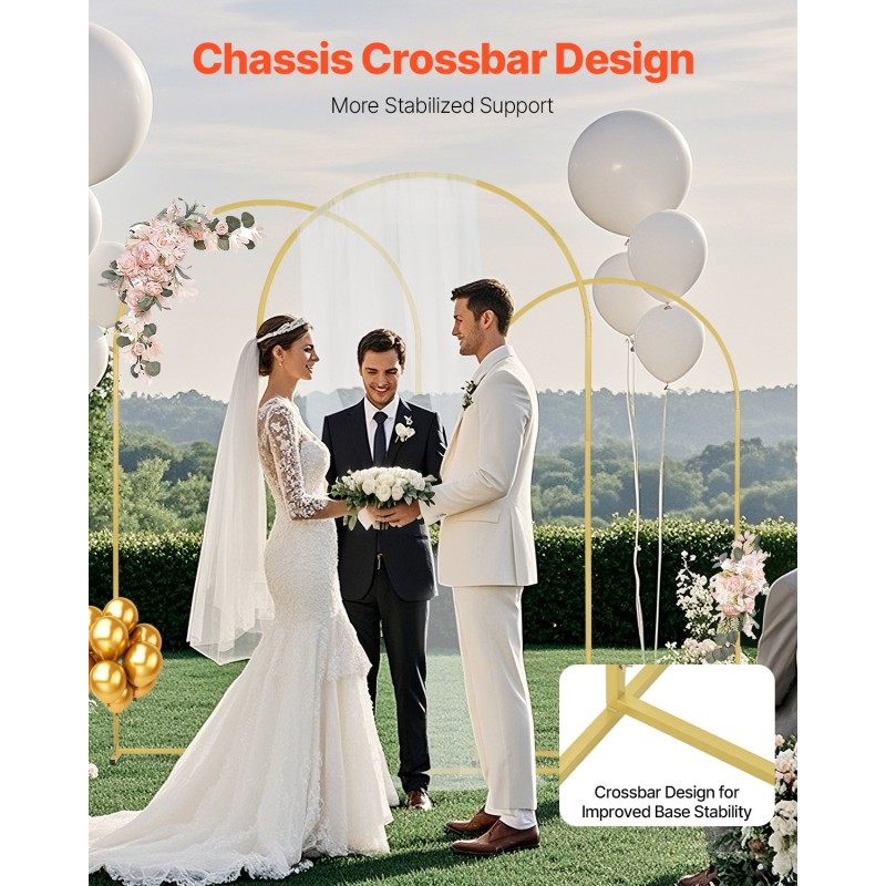 Kaaritaustateline teräsrunko 18 mm profiili kolmiosainen kulta häihin