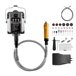 Joustava hiomakone 1200W kuparimoottorilla joustavalla akselilla 31 tarviketta jalkapoljin