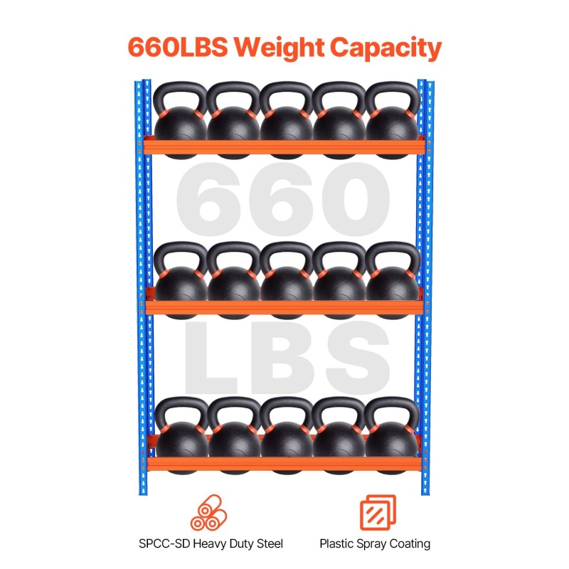 Kolmitasoinen teräsrengashylly 18 vakiokokoiselle renkaalle säädettävillä hyllyillä 300 kilogramman kantavuus