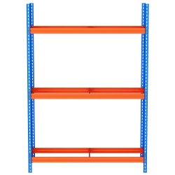 Kolmitasoinen teräsrengashylly 18 vakiokokoiselle renkaalle säädettävillä hyllyillä 300 kilogramman kantavuus