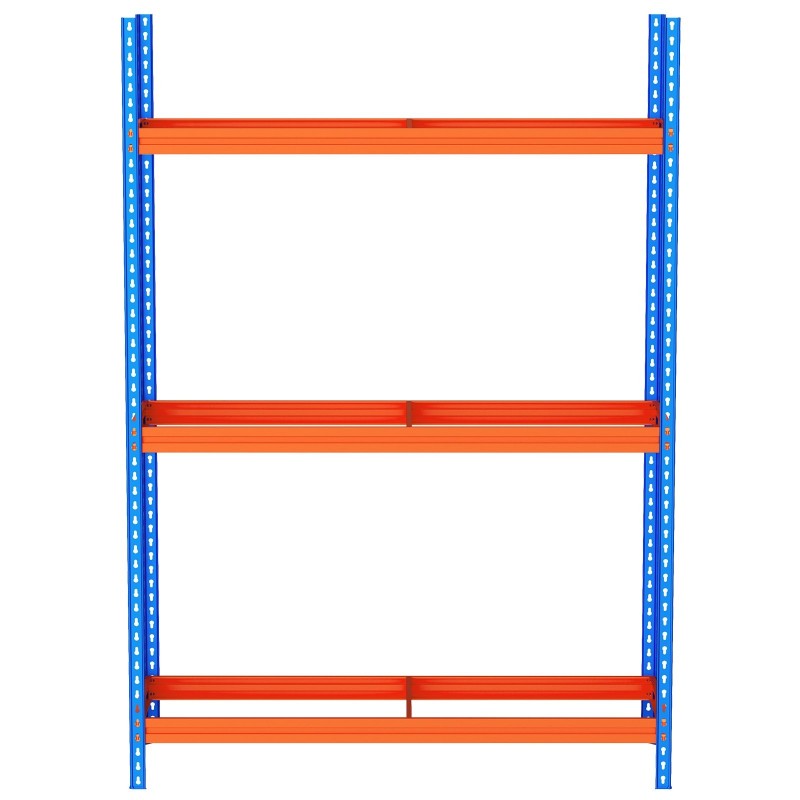 Kolmitasoinen teräsrengashylly 18 vakiokokoiselle renkaalle säädettävillä hyllyillä 300 kilogramman kantavuus